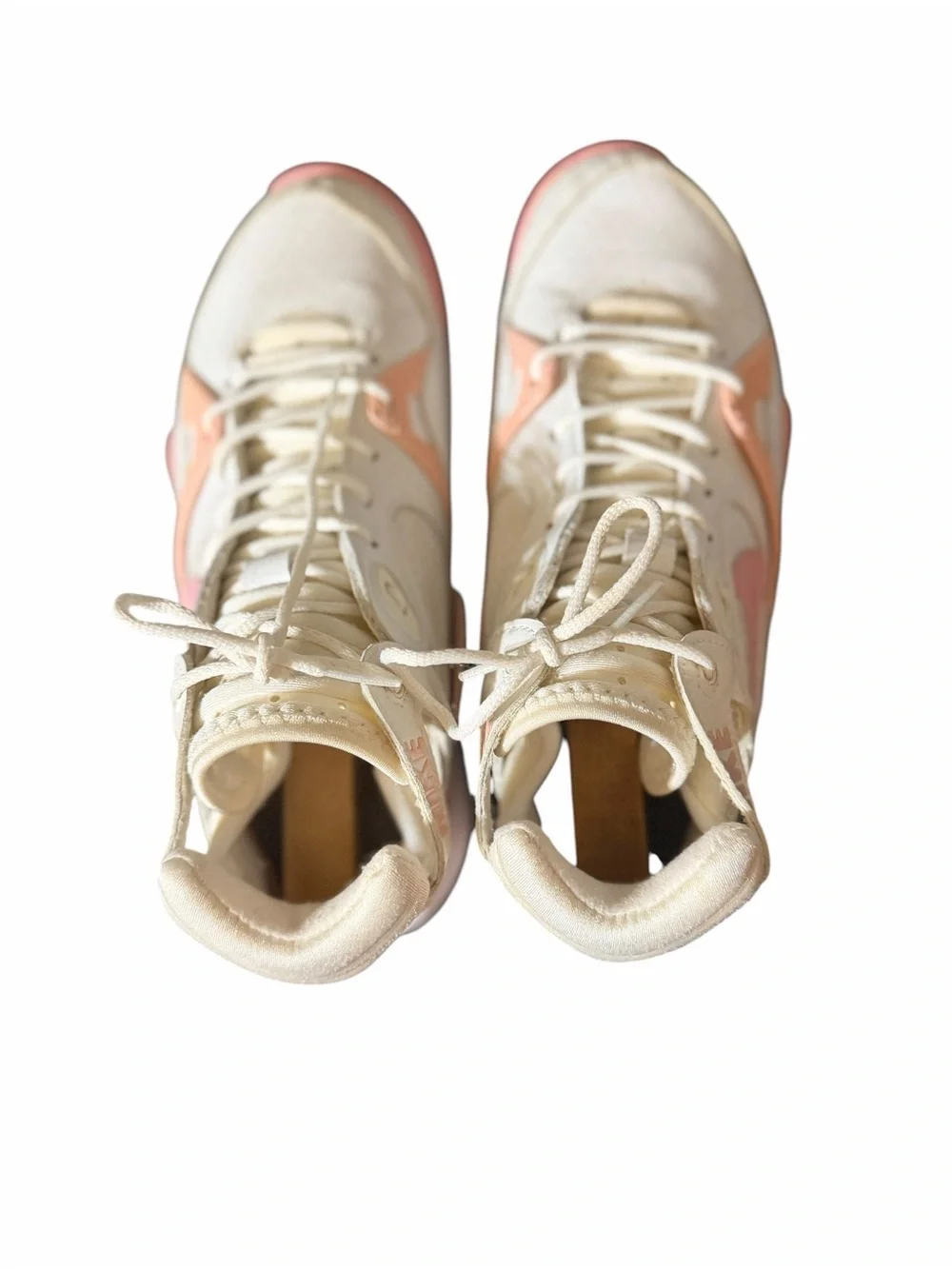 Vintage 2005 Nike Air Womens 11 White Pink High Top Y2K Sneakers